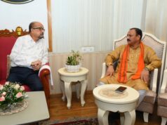 राज्यपाल डेका से स्वास्थ्य एवं परिवार कल्याण मंत्री जायसवाल ने की भेंट